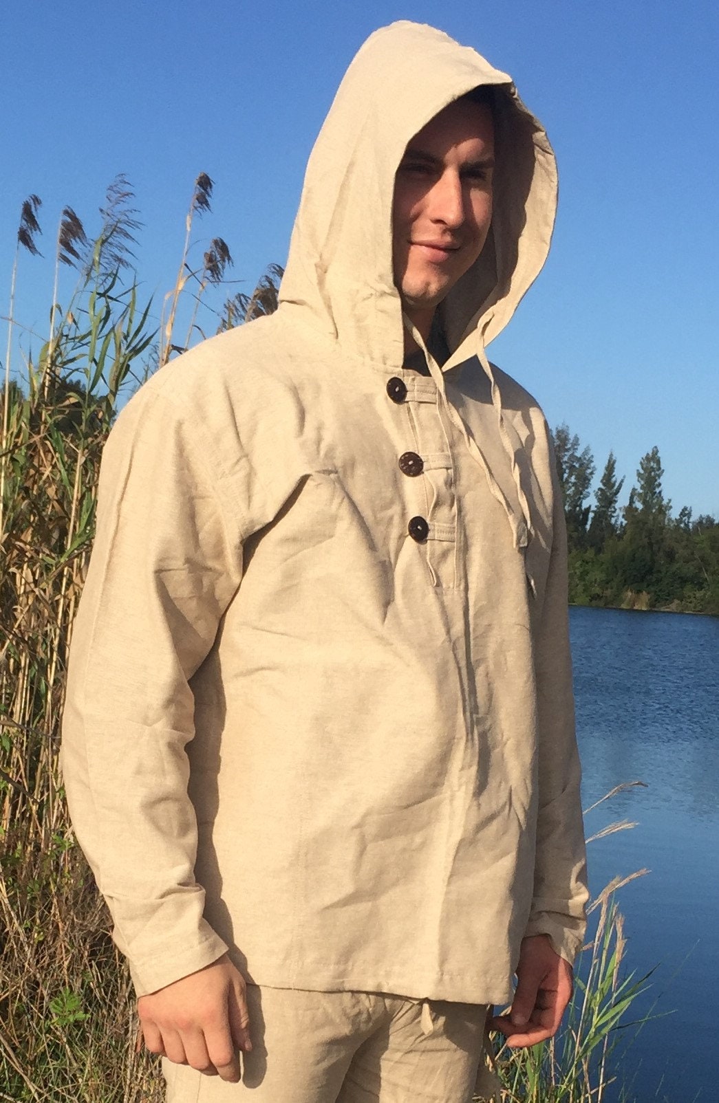 Men's Hemp Pullover Hoodie, 100% Hemp