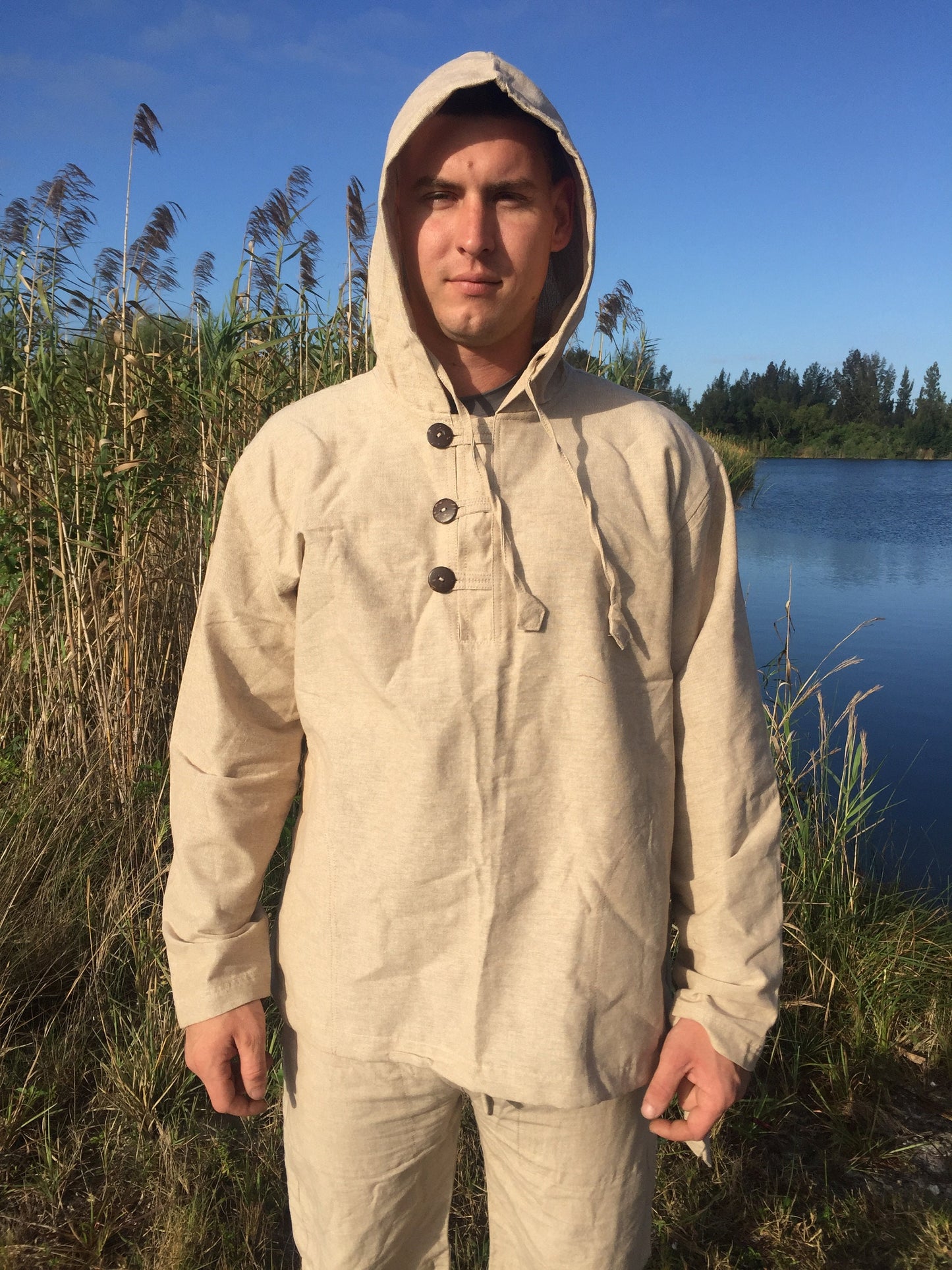 Men's Hemp Pullover Hoodie, 100% Hemp
