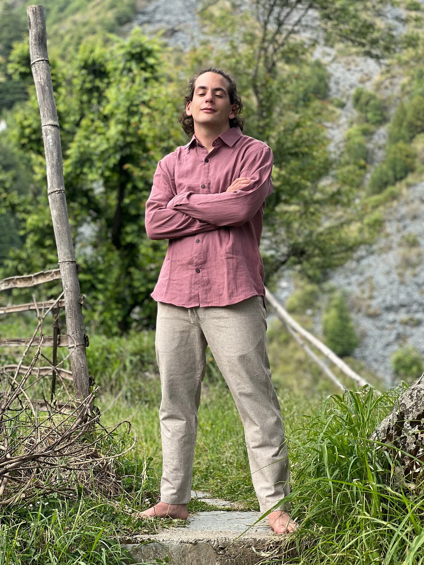 Men's Hemp Beach Pants with Four Pockets, 100% Hemp