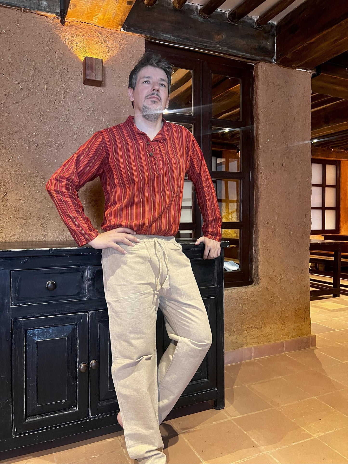 Men's Hemp Beach Pants, Two Pockets, 100% Hemp