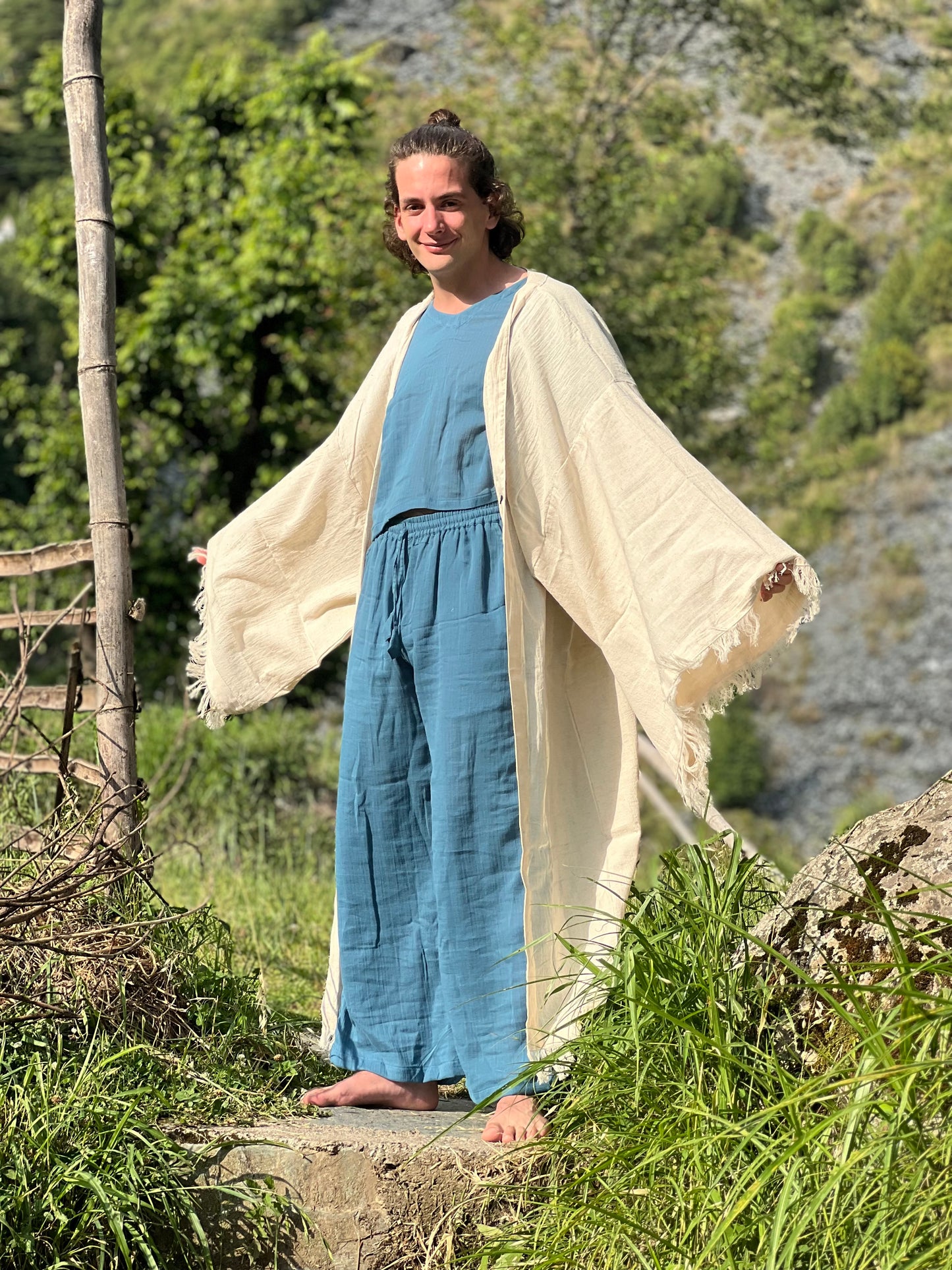 Unisex Hemp Cotton Kimono