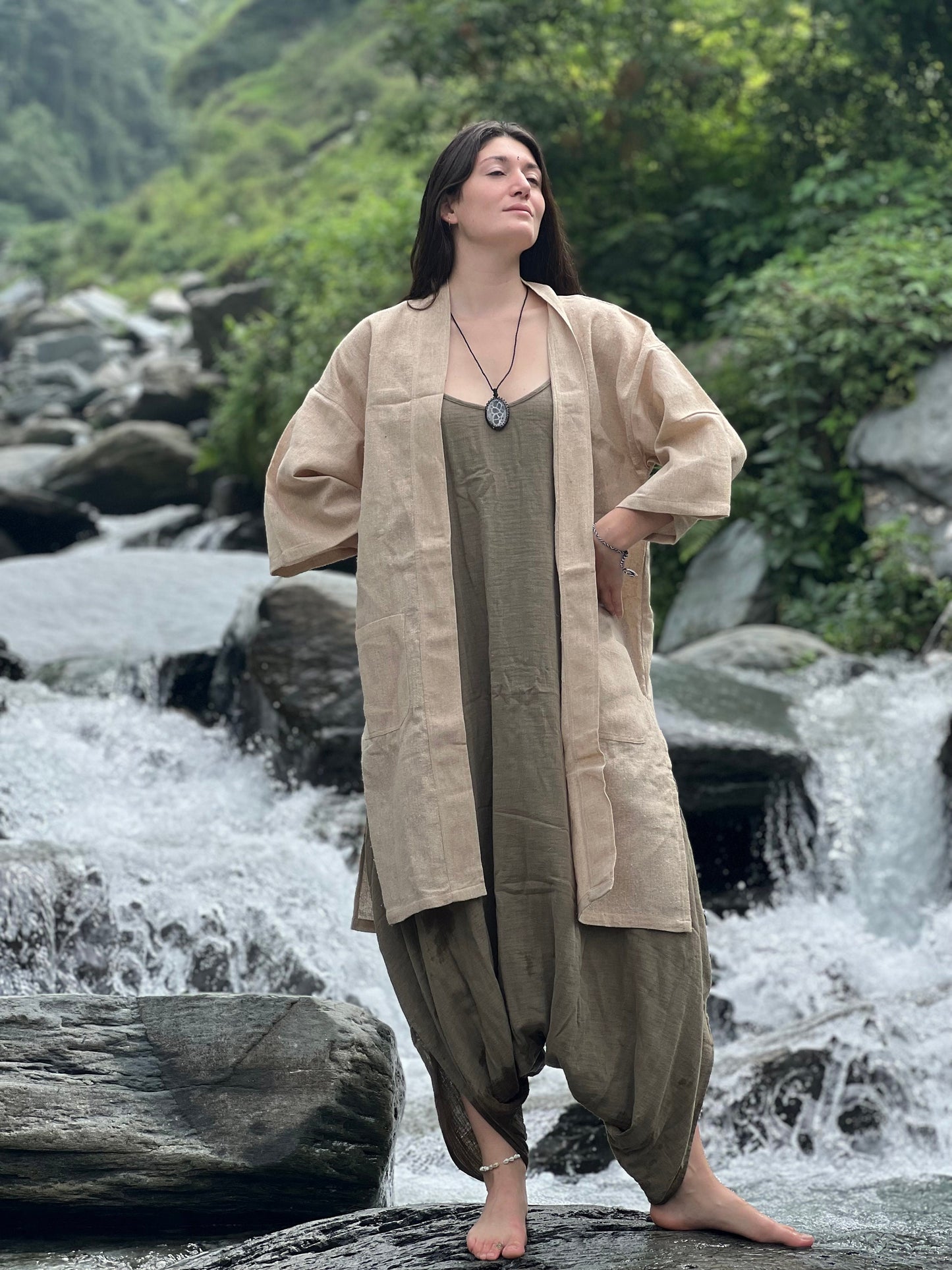 Unisex Hemp Kimono Robe