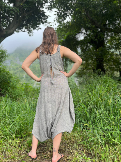 Women's Hemp Harem Sleeveless Jumpsuit