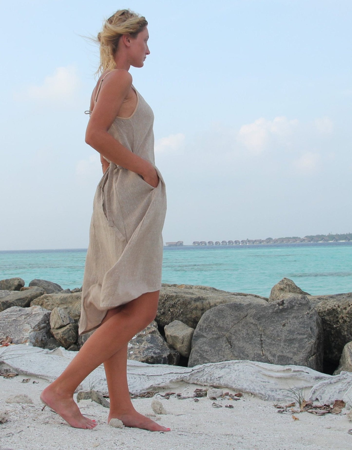 Women's Hemp Asymmetrical Dress