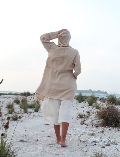 Women's Hemp Hooded Poncho